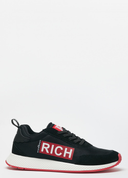 Черные кроссовки John Richmond на шнуровке, фото